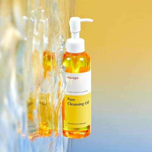 MA:NYO MANYO FACTORY Pure Cleansing Oil 6.7 fl oz (200ml) Korean Facial Cleanser, Blackhead Melting, Daily Makeup Removal with Argan Oil, for Women