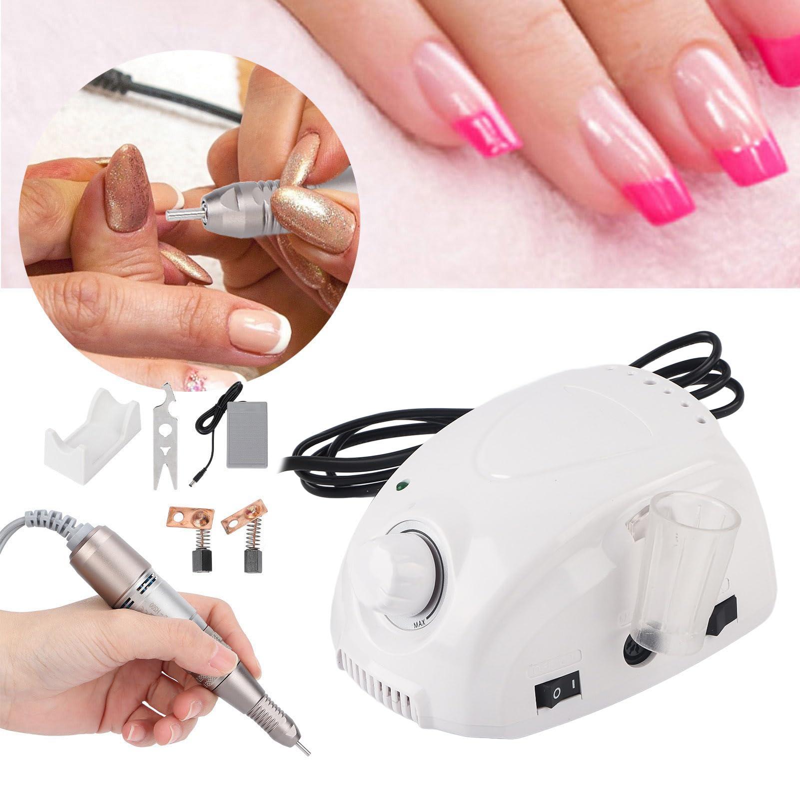 BROLEO BROLEO Nail File Machine, Nail Drill Ergonomic Handle 35000RPM Controllable for Home for Nail Salon (US Plug 110V)