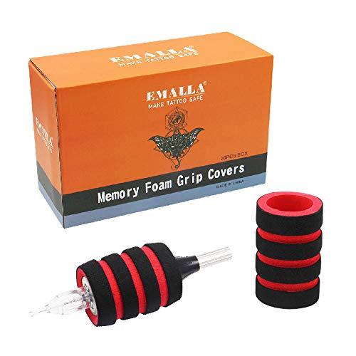 Autdor Autdor Tattoo Grip Cover - 20Pcs Memory Foam Tattoo Grip Covers 22mm Tattoo Bandages Wrap Tattoo Machine Grip Handle Holder Cover for Any Stainless Steel &Disposable Tattoo Tube Grips,Tattoo Supply