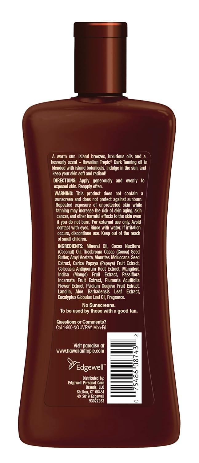 Hawaiian Tropic Hawaiian Tropic Dark Tanning Oil Original - 8 oz, Pack of 4