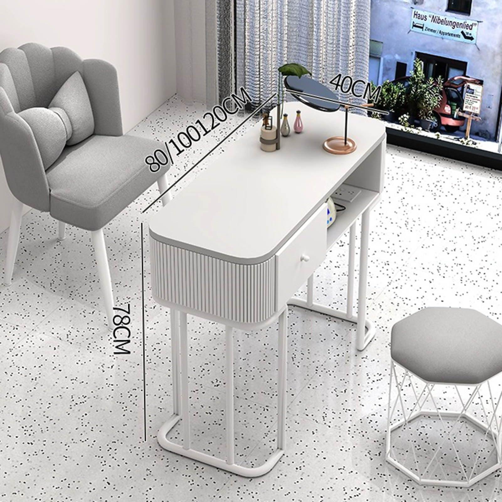 RIYUESHENGHENG RIYUESHENGHENG Nail Beauty Manicure Desk,Modern Professional Manicure Tables Nail Tech Table Station Spa Nail Beauty Salon Workstation with Storage Drawers,Nail Art Equipment for Nail tech