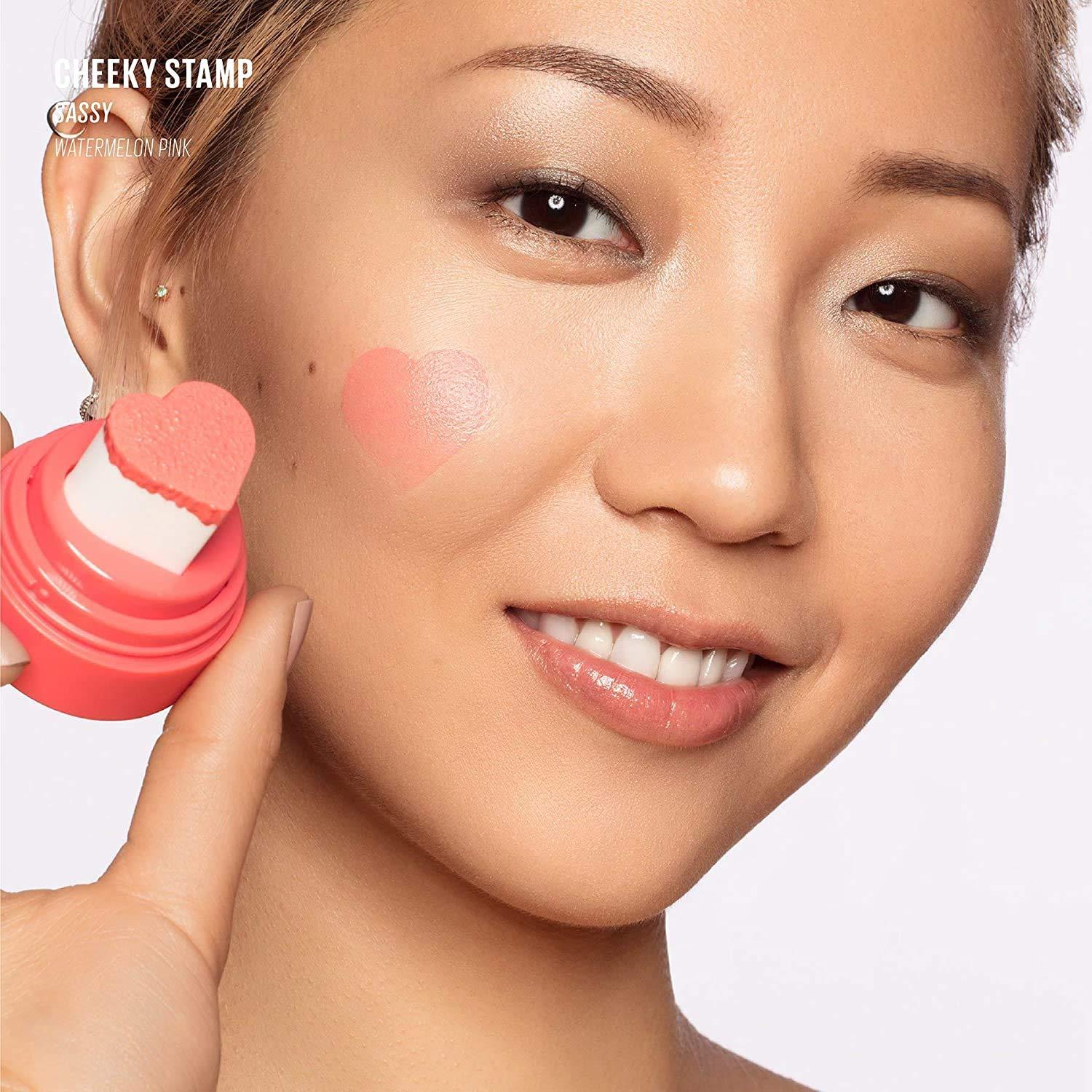 Kaja Kaja Winged Eyeliner & Pen - Wink Stamp + Blush - Cheeky Stamp 05 Sassy, 0.17 Oz Bundle