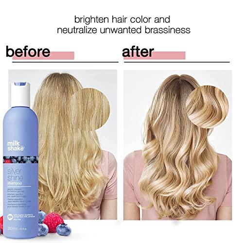 milk_shake milk_shake Silver Shine Light Purple Shampoo for Blonde Hair - Blonde Toner for Brassy Hair