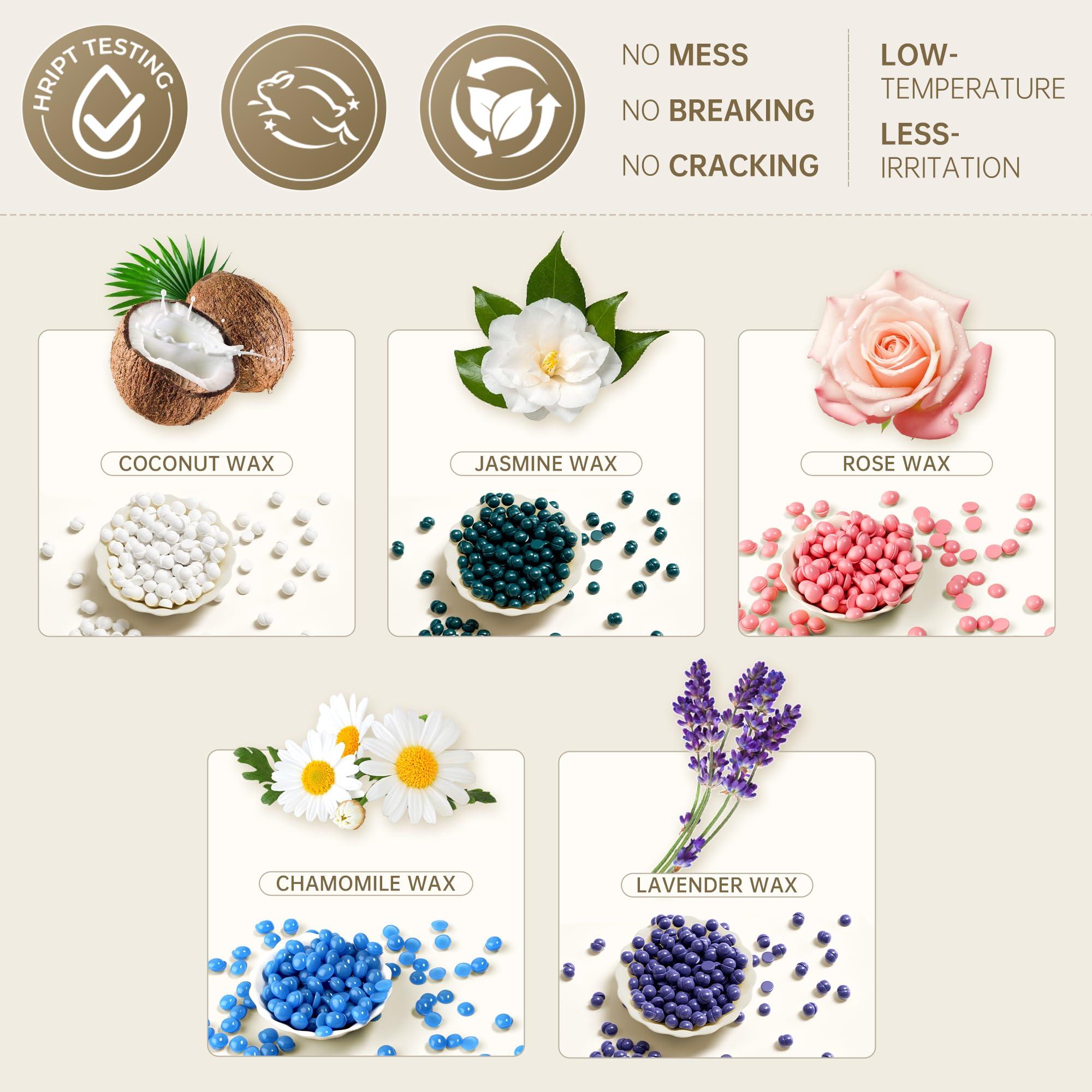 Lifestance Lifestance Removable Silicone Wax Pot Liner Kit + Bikini & Underarm & Face & Body Wax Beads