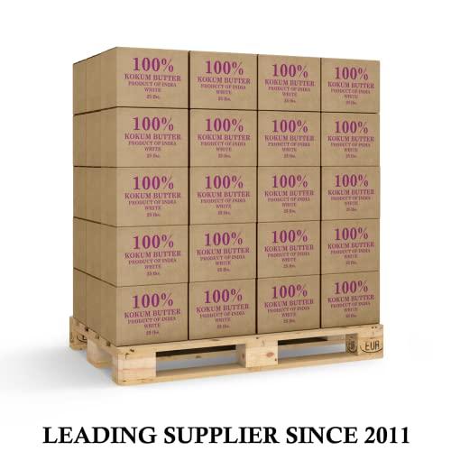 Plant Guru Raw Kokum Butter 16 oz. / 1 lb. 100% Pure Natural - Great for Skin, Body and Hair Moisturizer, DIY Creams, Balms, Lotions and Soap Making. (HDPE Food Grade Jar)