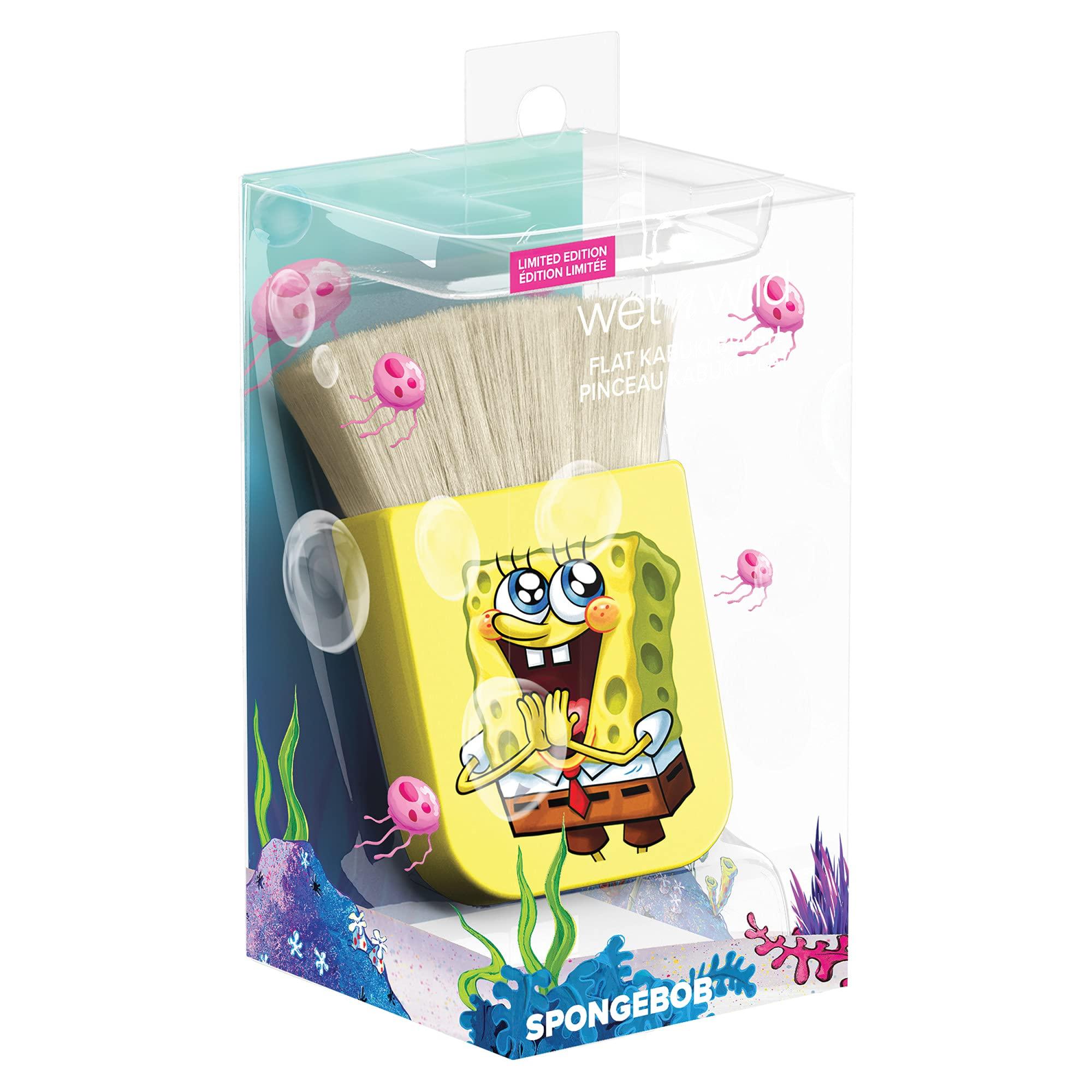wet n wild Wet n Wild 1114236, Flat Kabuki Brush Squarepants Makeup Tools Flat Foundation + Highlighter Brush, SpongeBob