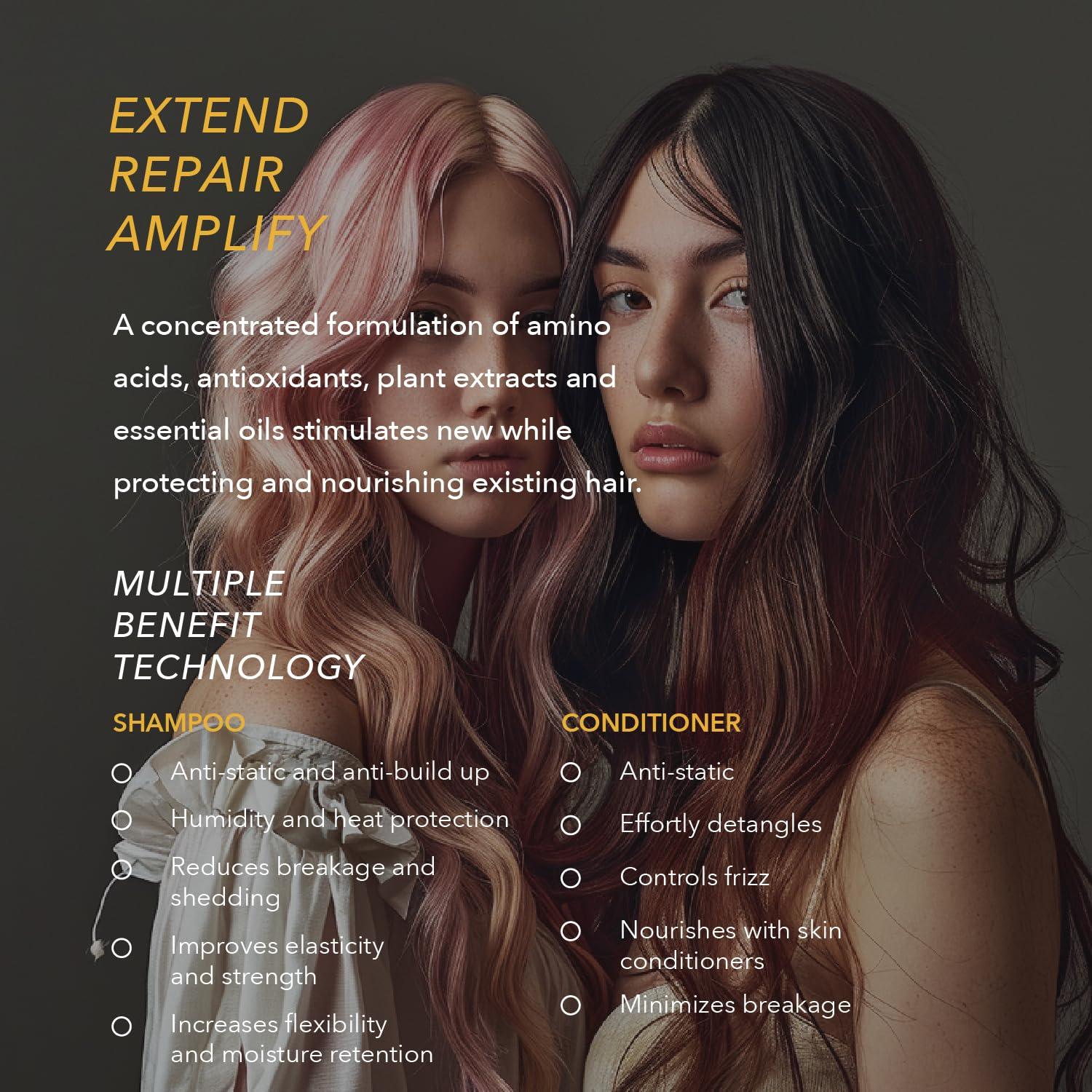 Ethica Beauty Ethica Hair Growth Shampoo and Conditioner Set - Cleanse and Hydrate for Healthy Hair and Scalp, Moisturizing Shampoo and Conditioner, High Performance Hair Care, 8.45 fl. Oz. / 250 mL