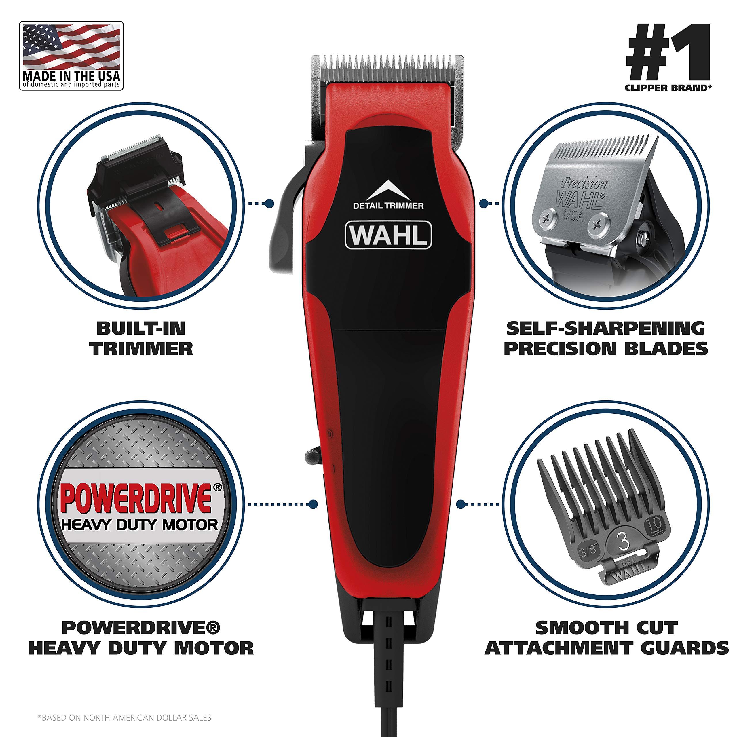 Wahl Wahl USA Clip N Trim 2 in 1 Corded Hair Clipper with Pop Up Trimmer Kit, The Perfect Hair Clippers for Mens Haircuts and Long Beard Touch Up Grooming 79900-1501P
