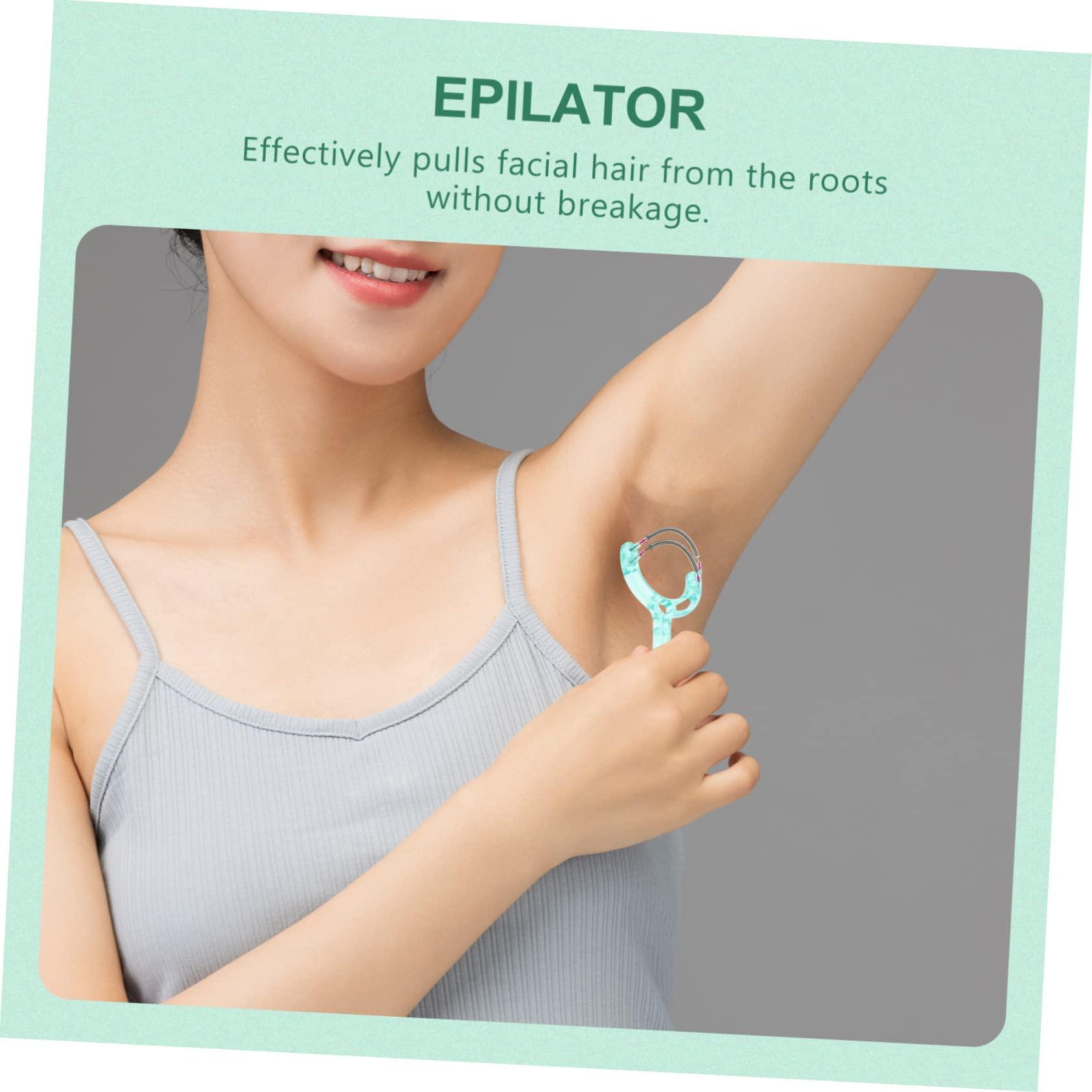 MERRYHAPY MERRYHAPY Manual Facial Hair Removal Threading Tool Portable Spring Epilator for Women Face Hair Remover Dual Spring Design Random for Eyebrows and Facial Hair Removal