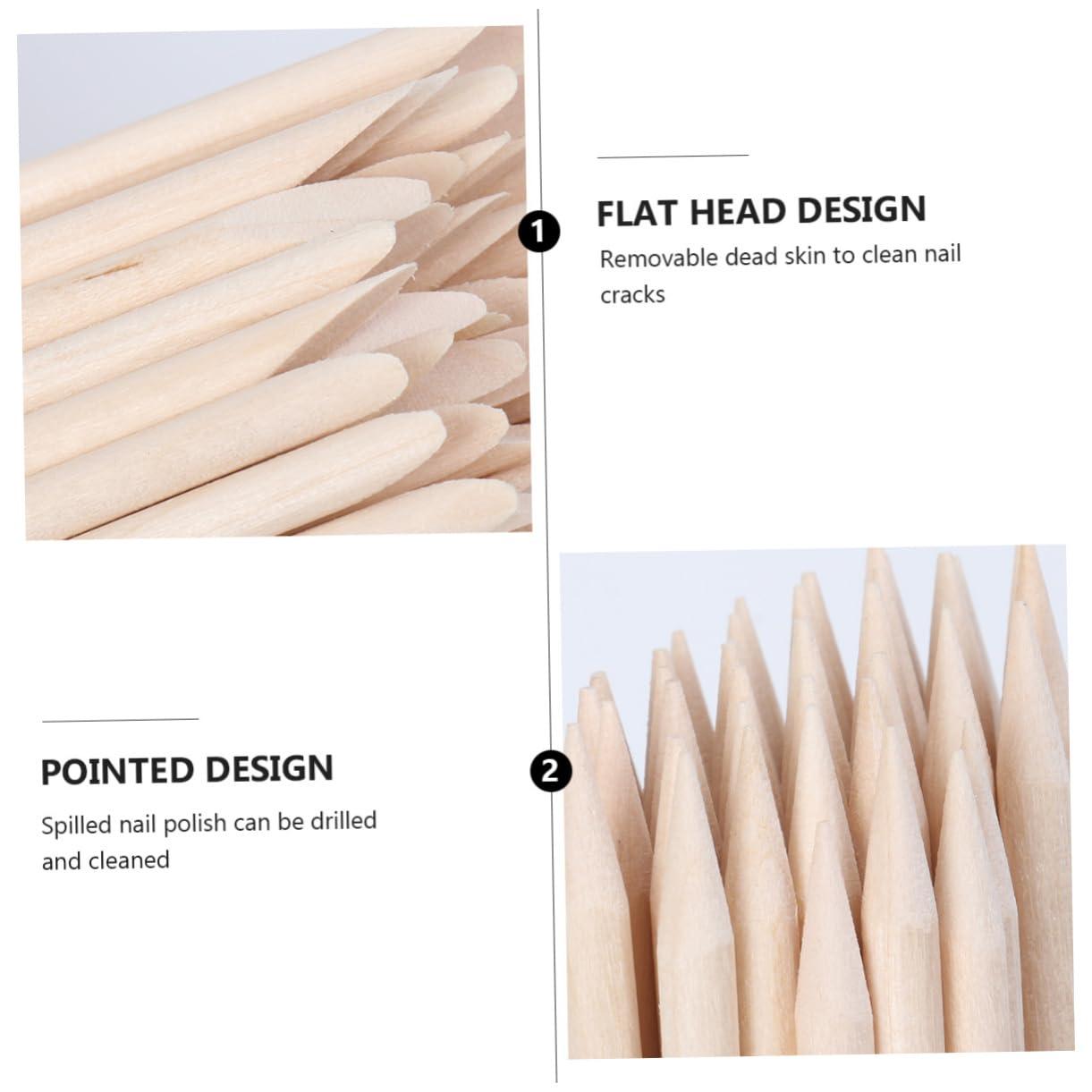 OHPHCALL OHPHCALL 50 Pack Nail Art Cuticle Pusher Dead Skin Remover Nail Cleaning Stick Manicure Pedicure Tools