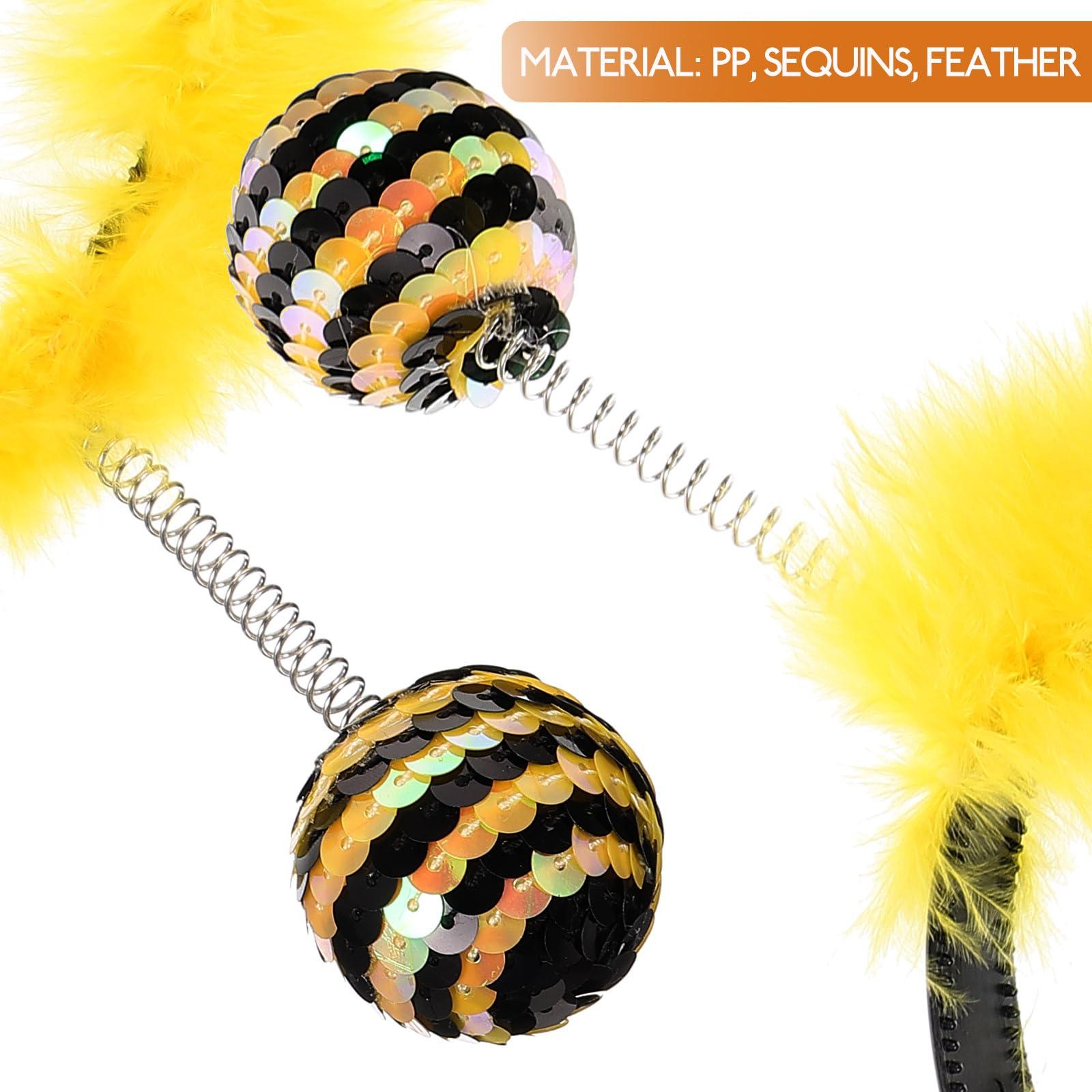 OSALADI OSALADI Hair Ties Halloween Bee Headbands Bee Hair Bands Antenna Headband Hair Bands Bee Tentacle Headbands for Adults Bees