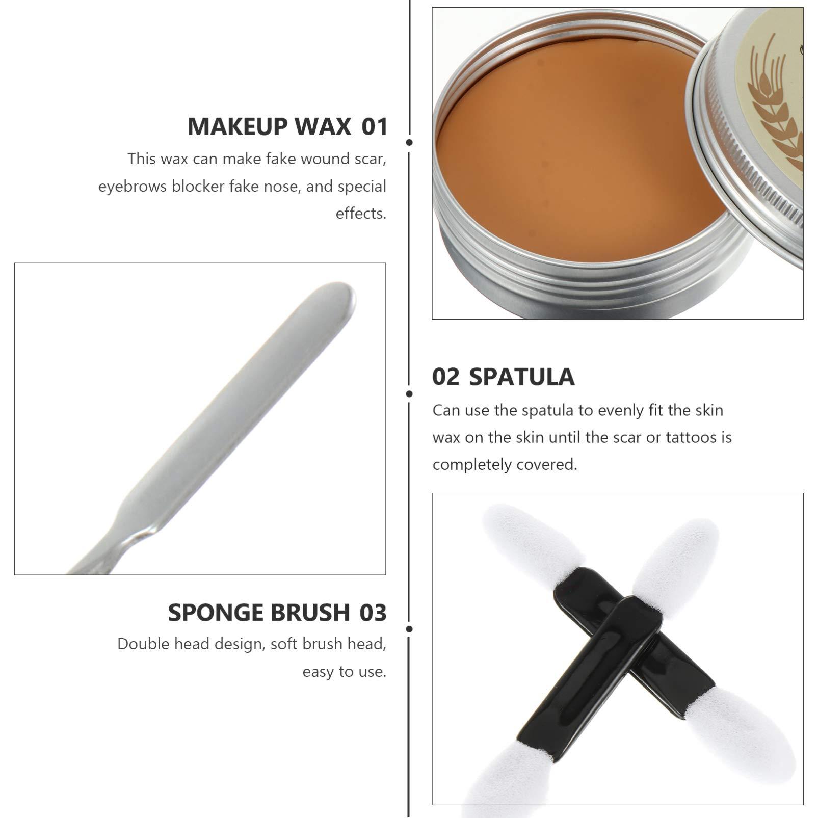Beaupretty Beaupretty Fake Wounds Wax Makeup Set Makeup Set Halloween Scar Wax Kit Special Effects Modeling Skin Wax Body Paint Sponge Coagulated Blood Body Set Makeup Sets Makeup Scar Wax