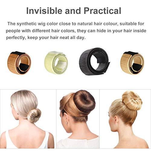 LHAAAYF Magic Bun Makers, LHAAAYF Professional Hair Bun Maker-Donut Hair- Perfect Hair Bun Maker-Ballet Bun Maker-Easy Bun Hair Tool-Kids Ballerina Bun-Shaper Bun Hair Tool, Light Coffee