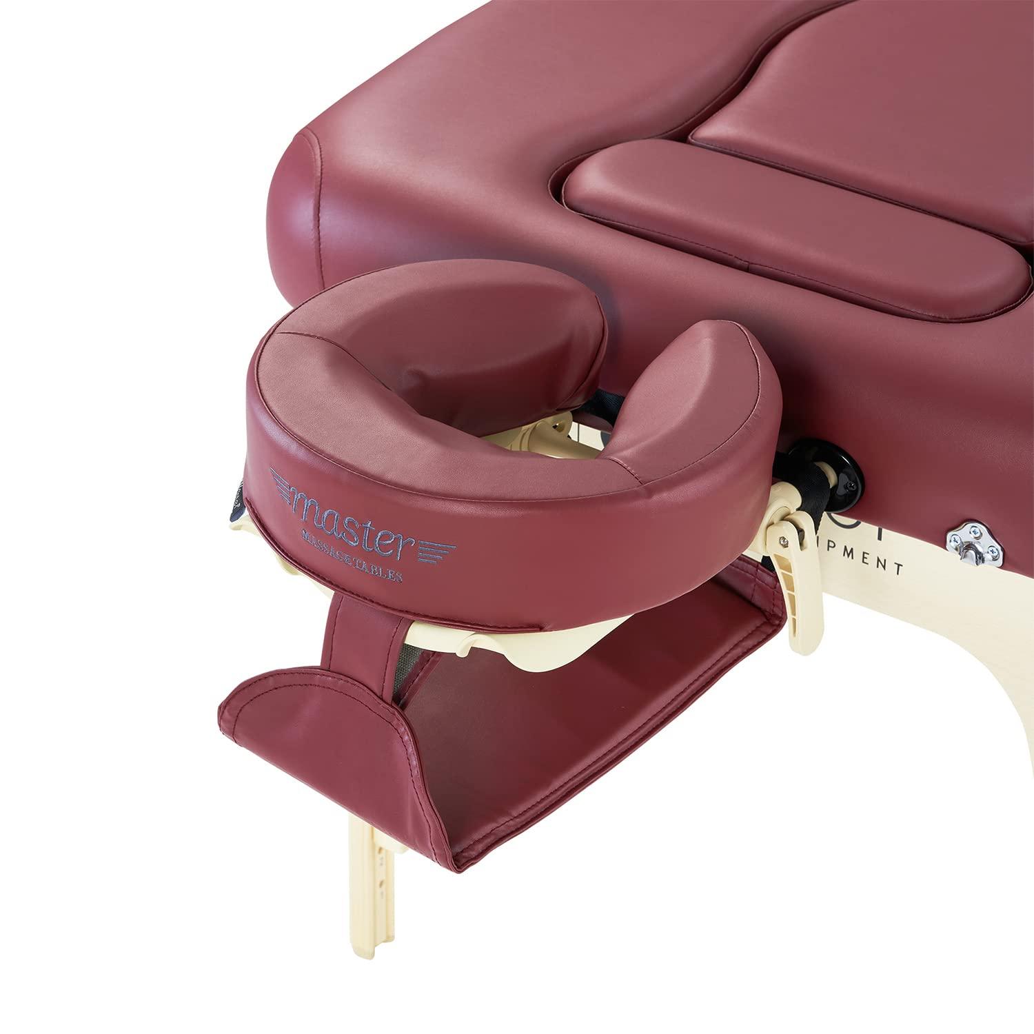 MASTER HEALTH PRODUCT MASTER HEALTH PRODUCT 30'' Eva Portable Pregnancy Massage Table for Female Clients and Obese Individuals, Spa Salon Facial Bed for Pregnant Women- Multi Functional (Burgundy)