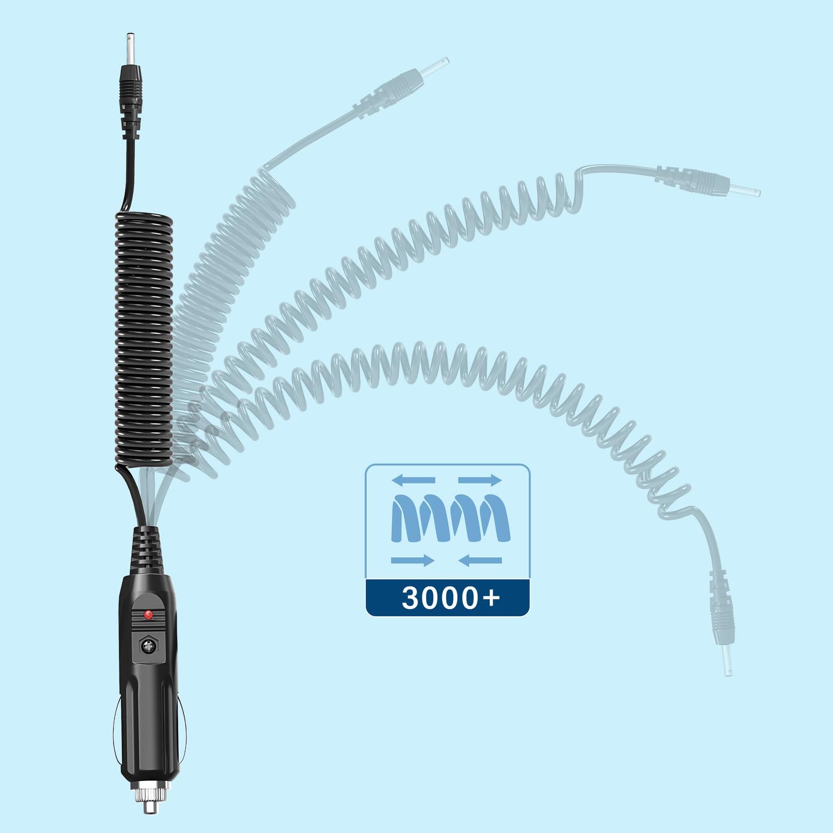 XMHEIRD XMHEIRD Car DC Charger Adapter for Philips Satinelle Soft Epilator Hair Removal Shaver Series HP6403, HP6407, HP6408, HP6403/00 HP6422/01 Auto Power Supply Cord