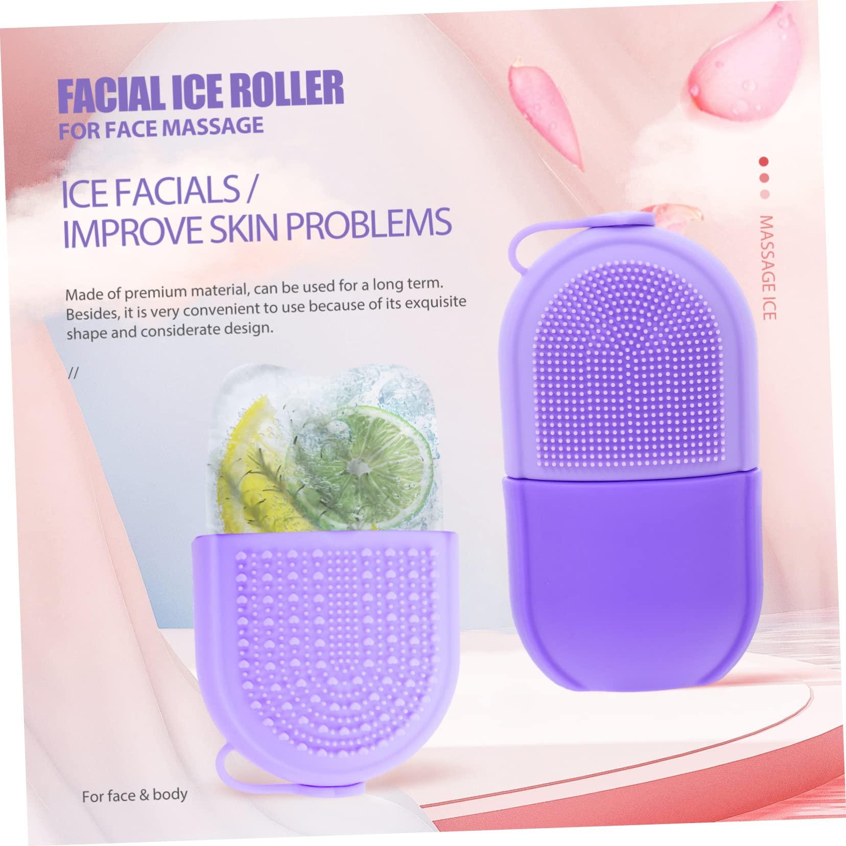NOLITOY 3pcs Beauty Face Ice Tray Skin Care Tool Face Massage Ice Roller Face Icing Roller Face Beauty Tool Silicone Ice Face Massager Ice Roller for Face and Eye Ice Face Roller
