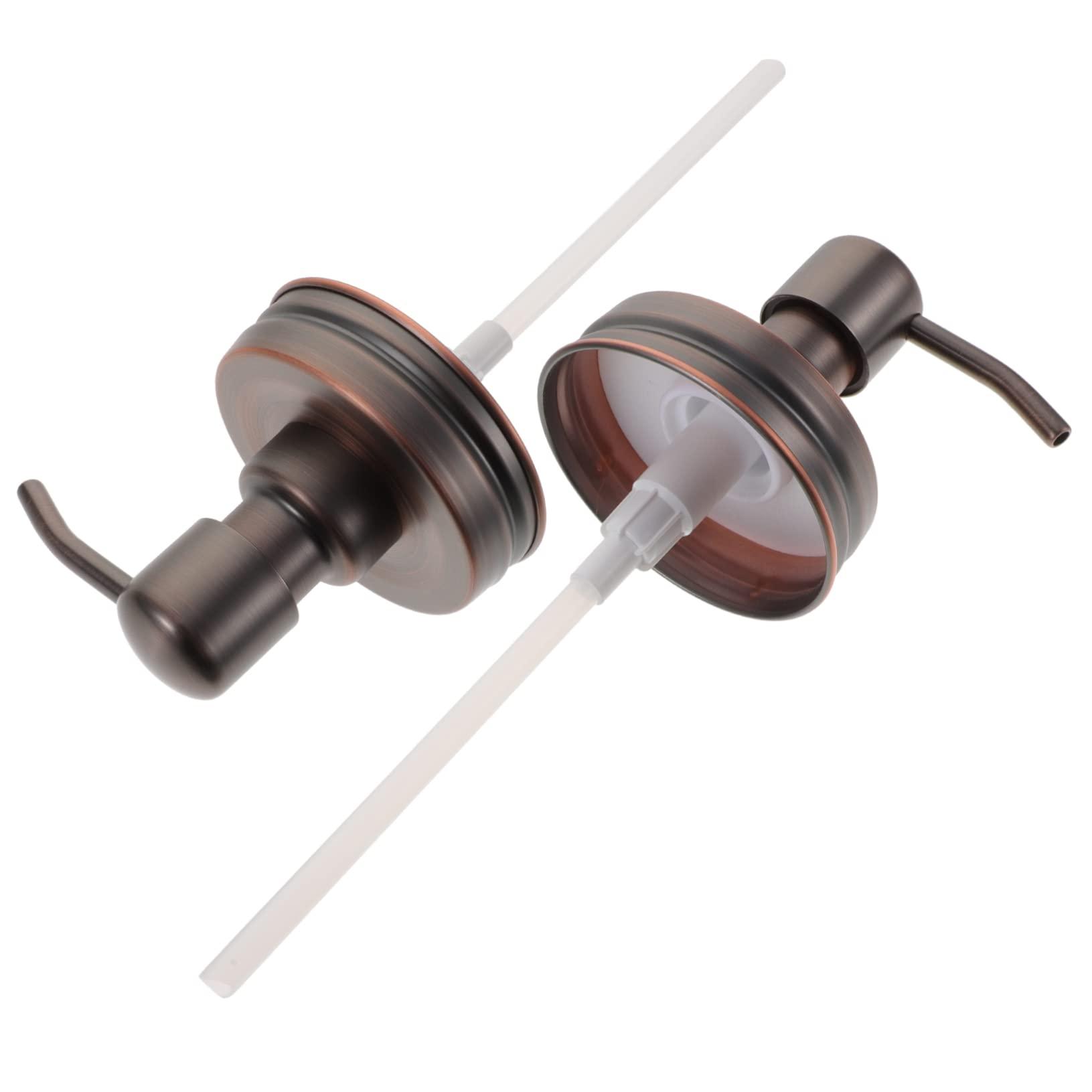 FOMIYES FOMIYES 2sets Mason Jar Pump Replacement Soap Dispenser Pump Head Simple Structure for Lotion Liquid Containers 2pcs*2