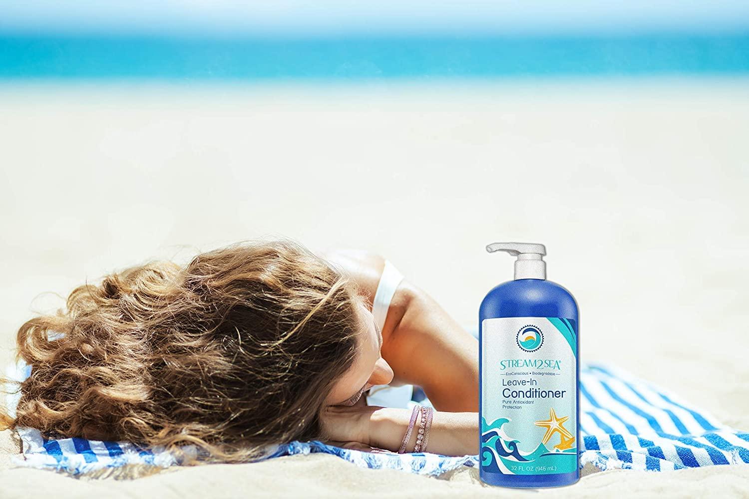STREAM 2 SEA STREAM 2 SEA Leave In Conditioner Reef Safe Hair Conditioner Formula For Dry and Damaged Hair, 32 oz Paraben Free Hair Detangler with UV Protection For All Hair Types