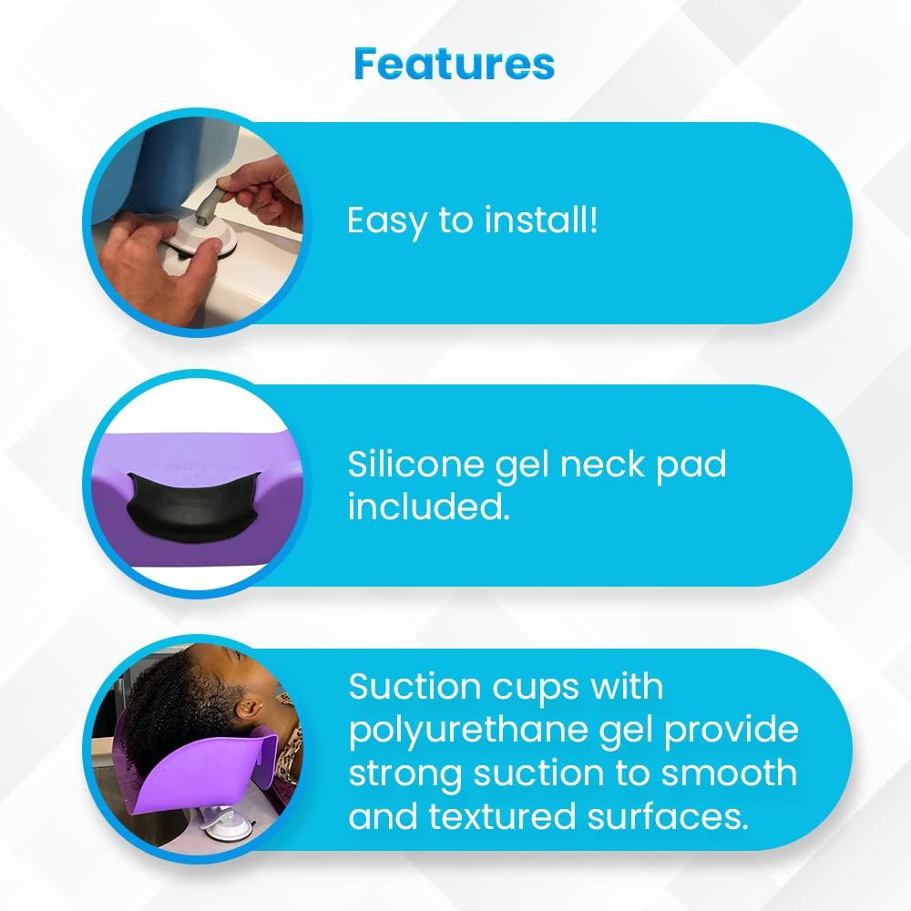 Shampoo Buddy Shampoo Buddy Portable Hair Wash Basin for Children, Toddlers, Kids, Teens | Shampoo Bowl for use on Bathtub or Sink | Hair Washing Basin | Tear-Free Rinser for Children (Purple)