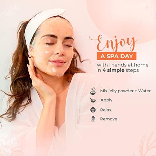 BRÜUN BRÜUN Jelly Mask Jar Blue Lavender Peel-Off Face Care Rubber Mask | 23 fl oz Skin Care Moisturizing Gel Mask Jar Spa Set