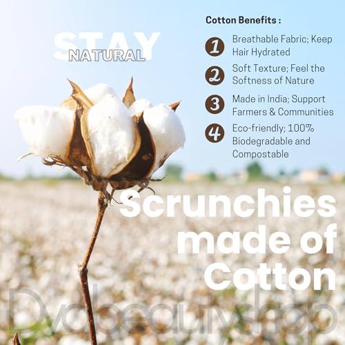 Dvabeautyshop Dvabeautyshop premium gift scrunchies for girl, women hairband, unique texture (Belle), 4 Count (Pack of 1)