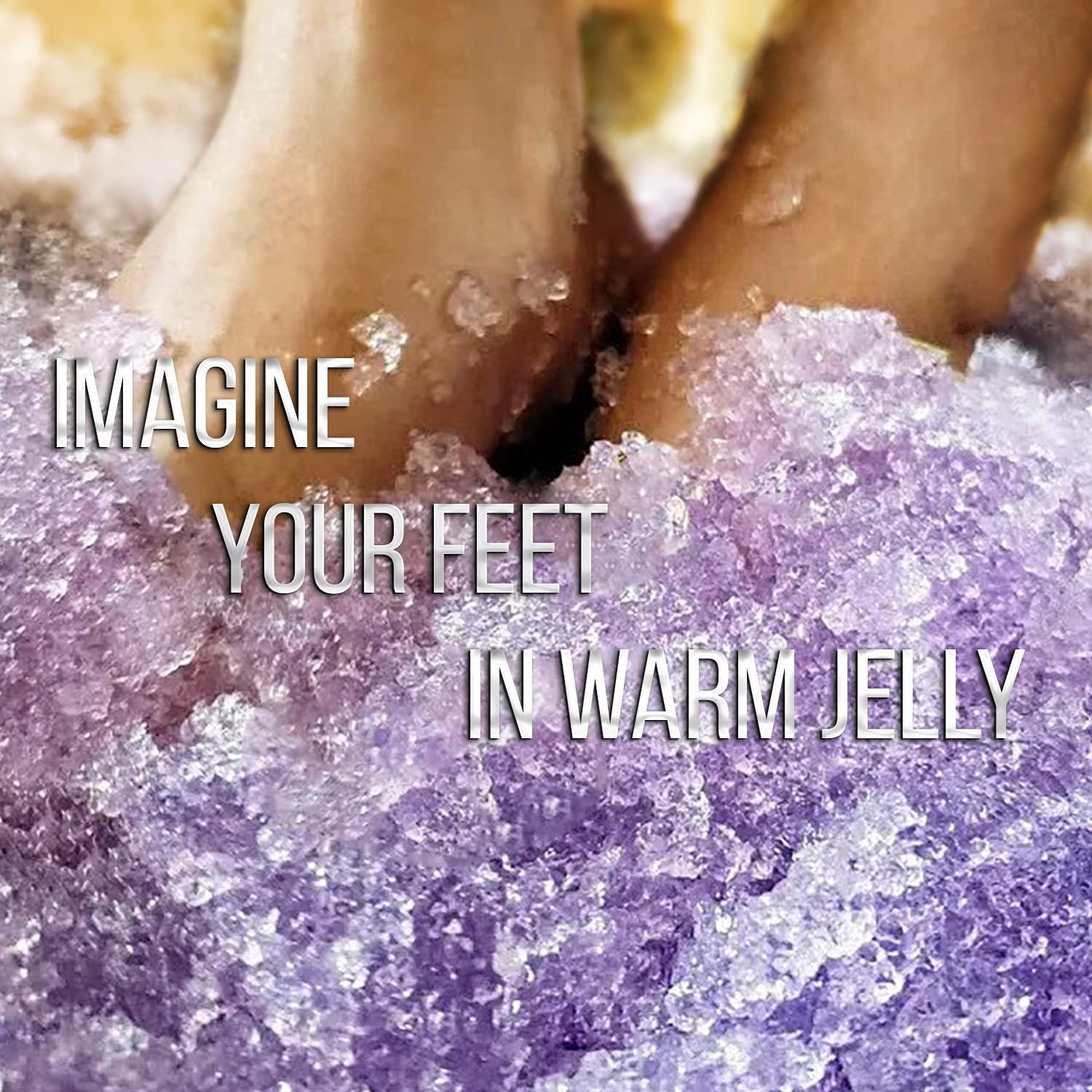 CRAFTS AND THE CITY Crafts And The City SOO Jelly Pedicure Packs - Pedicure Foot Soak For Feet - Moisturizing Jelly Spa Pedi Soak - Foot Spa Bath Soak For Soaking - Pedicure Foot Gel To Relax Sore Feet (Lavender)