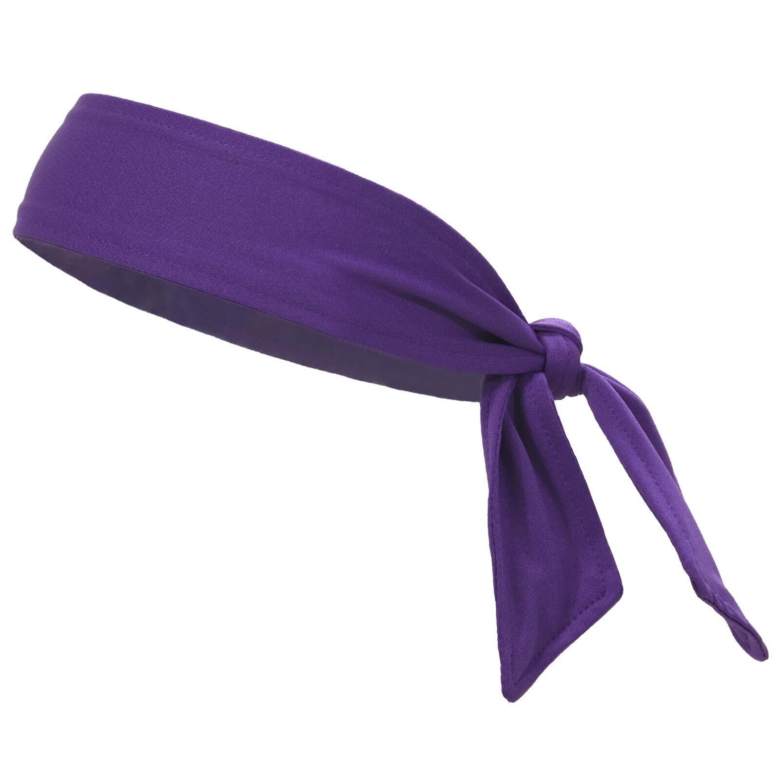 Generic Purple - Head Tie Hair Back Band Sports Headband Men Women Ninja Bandana Wrap Sweatband