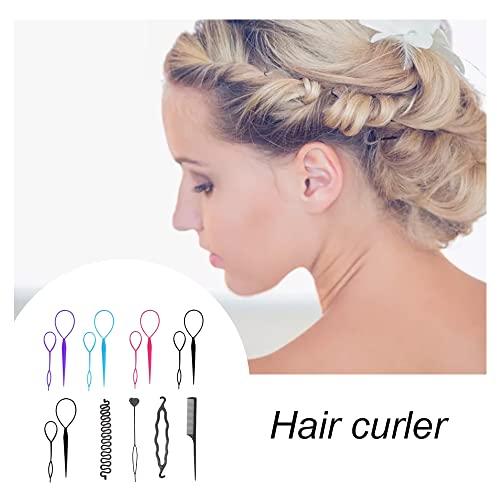 YANCAIYUNL 14 Pcs Topsy Tail Hair Tools Simple Fast Hair Braiding Tools French Hair Styling Tools for Women and Girls Fixing and Decorating Hairstyles