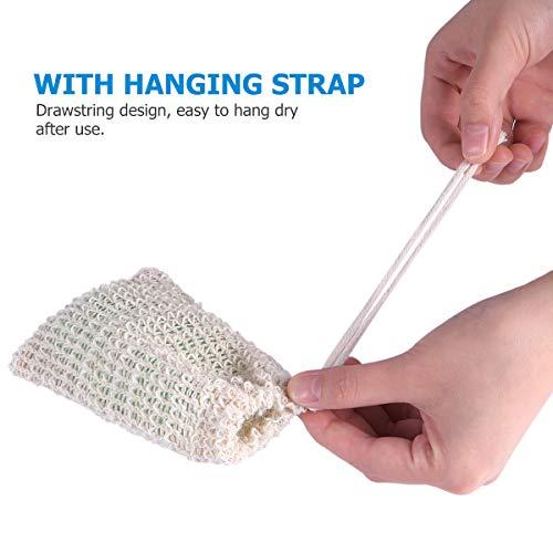 OUNONA OUNONA 3Pcs Soap Saver Bag Natural Sack Soap Net Pouch for Bath and Shower Use