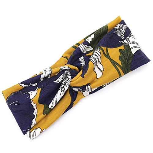 Barode Barode Boho Headbands Stretchy Athletic Bandana Headbands Floral Flowers Style Criss Cross Yoga Hair Band Workout Head Wrap for Women and Girls (Pack of 3)