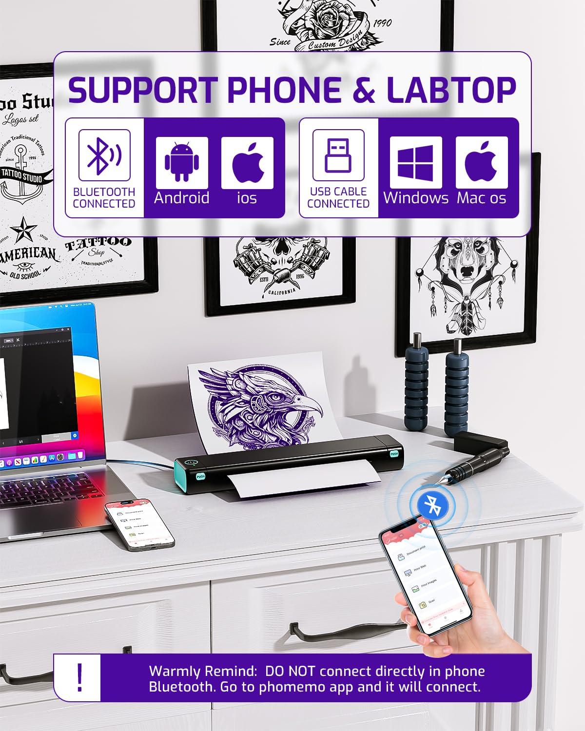 Phomemo Phomemo M08F Wireless Tattoo Stencil Printer with White Case