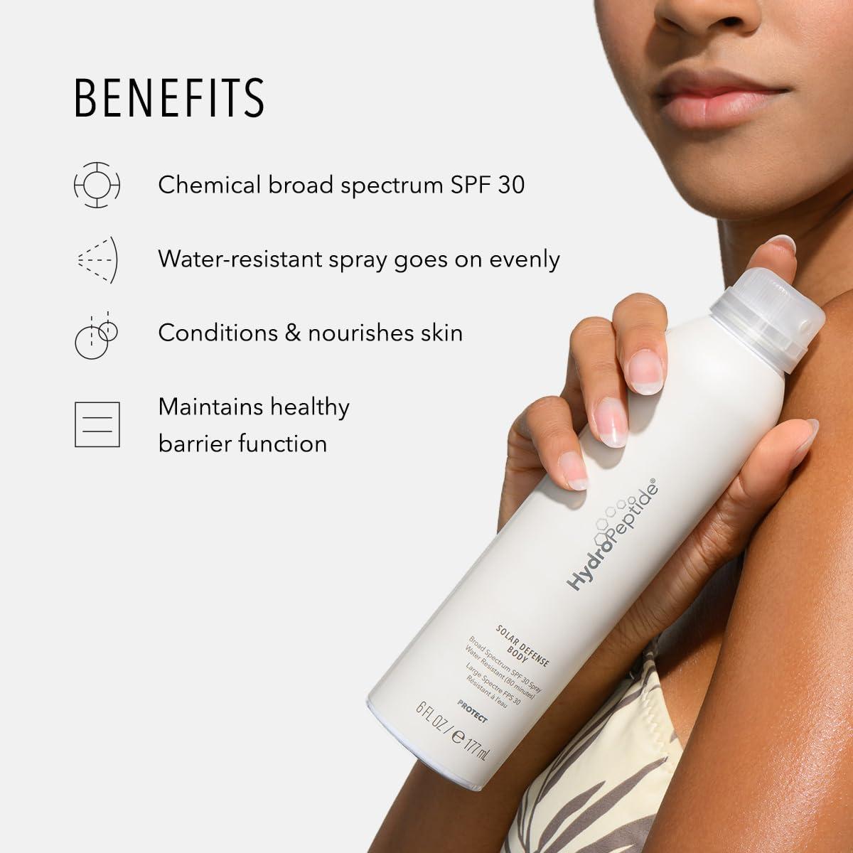 HydroPeptide HydroPeptide Solar Defense Body SPF 40, Broad Spectrum, Water Resistant Sunscreen, Hydrates and Soothes, 6 Ounce