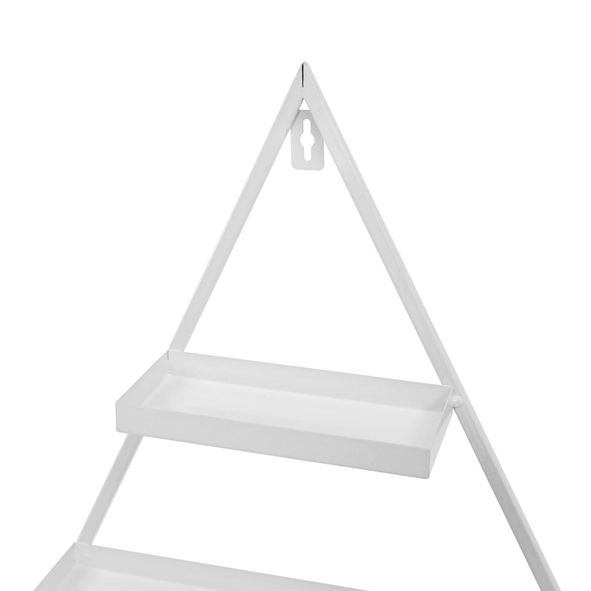 ZBJDX ZBJDX White Triangular Nail Polish Racks, Wall-Mounted Cosmetic Storage Rack, Metal Display Rack for Nail Salons, Beauty Salons and Home (Set of 2)