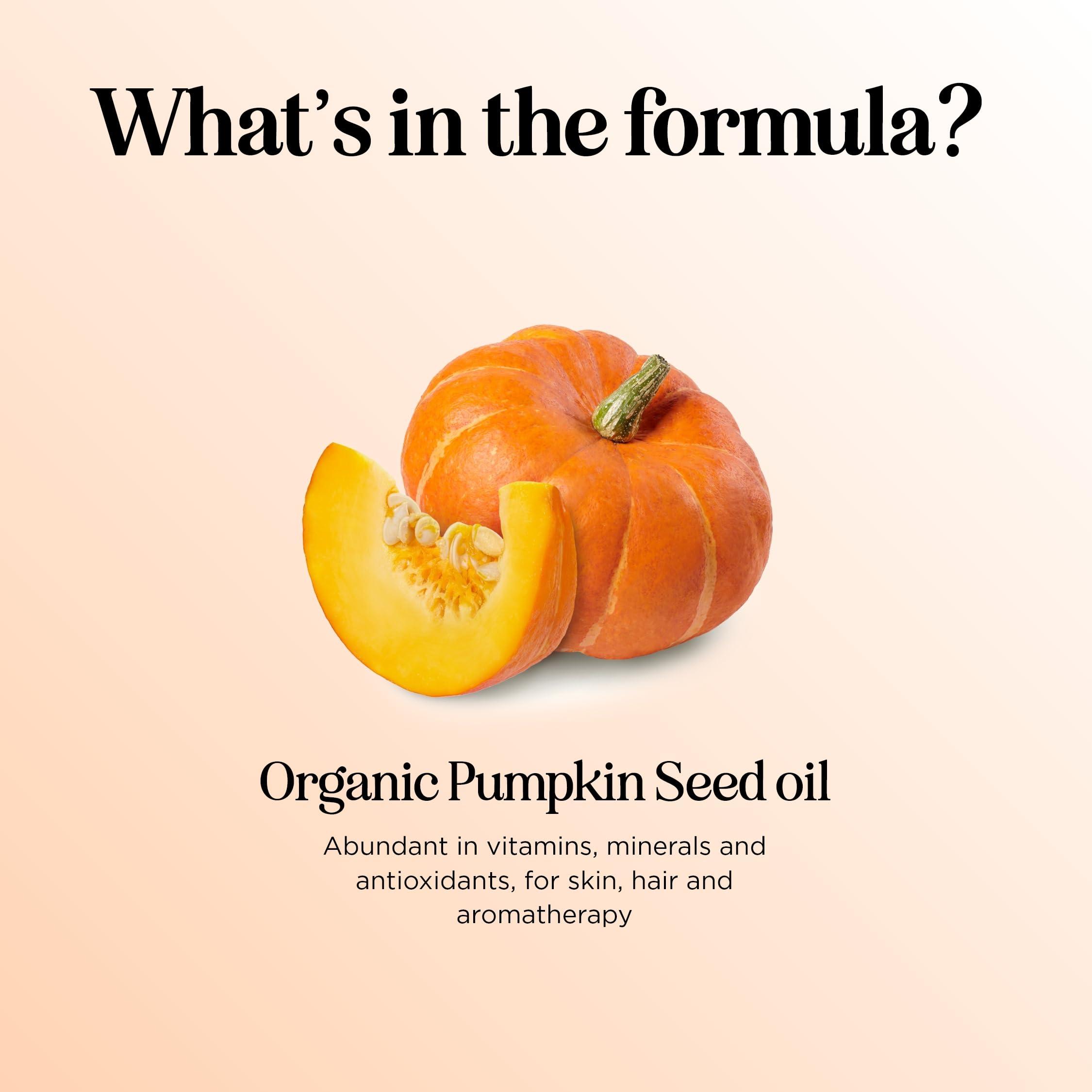 Maple Holistics USDA Organic Pumpkin Seed Oil - 100% Pure Pumpkin Seed Oil for Hair Growth Dry Skin and Anti Aging Face Oil - Organic Hair Oil for Dry Damaged Hair and Growth - Virgin Cold Pressed & Unrefined (4oz)