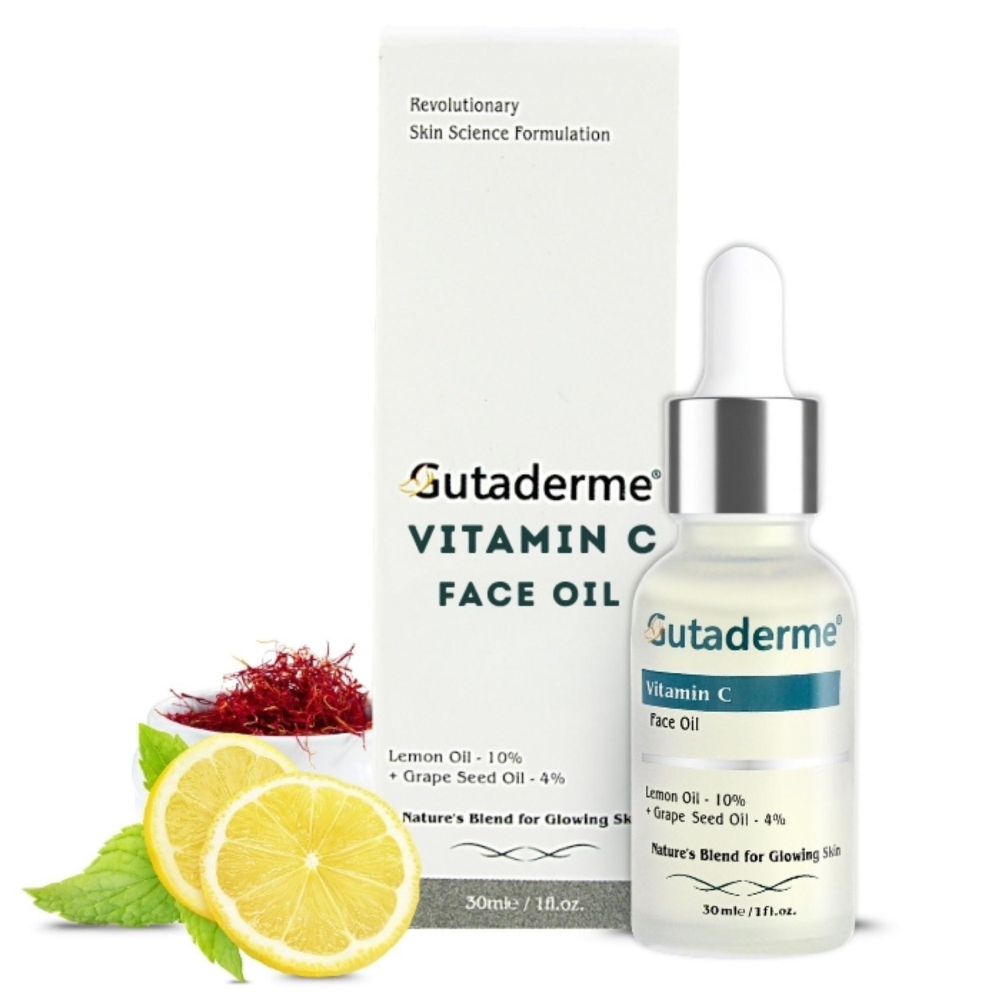 Gutaderme Gutaderme Vitamin C Face Oil- Hydration, Radiance, Hyperpigmentation, Blemishes, Skin Texture & radiance, 30ml/f1 oz