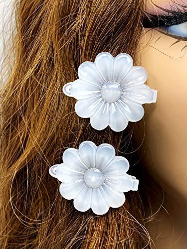 Tara Tara Girls Self Hinge Plastic Flower Hair Barrettes 18 Pieces Selection (Clear)