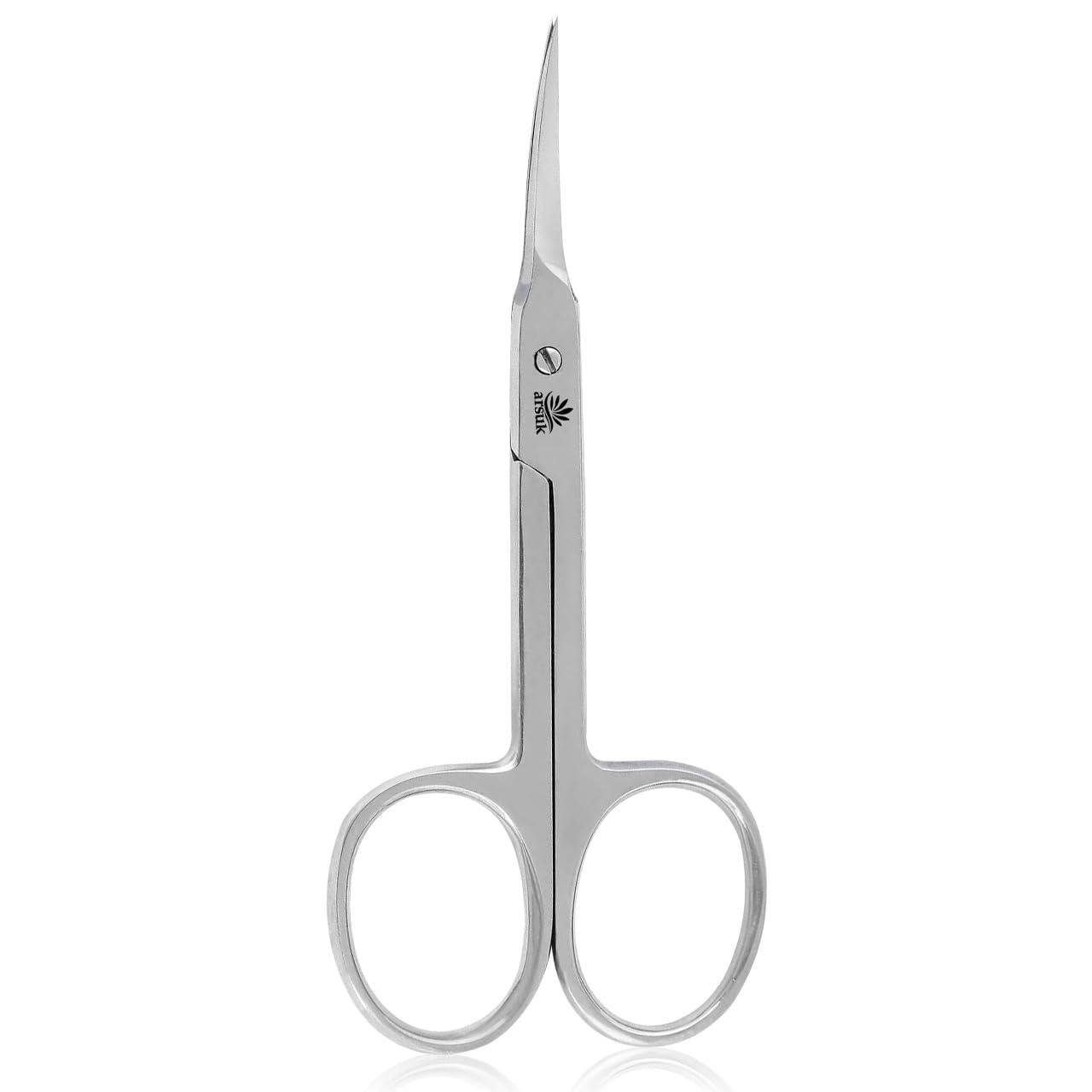ARSUK ARSUK Cuticle Scissors Extra Fine Curved- Professional Manicure Scissors for Women Men Nails, Cuticles, Hang Nail- Sharp Thin Stainless Steel 3.75\" Long Right & Left Handed Tijera Para Cortar Cuticula