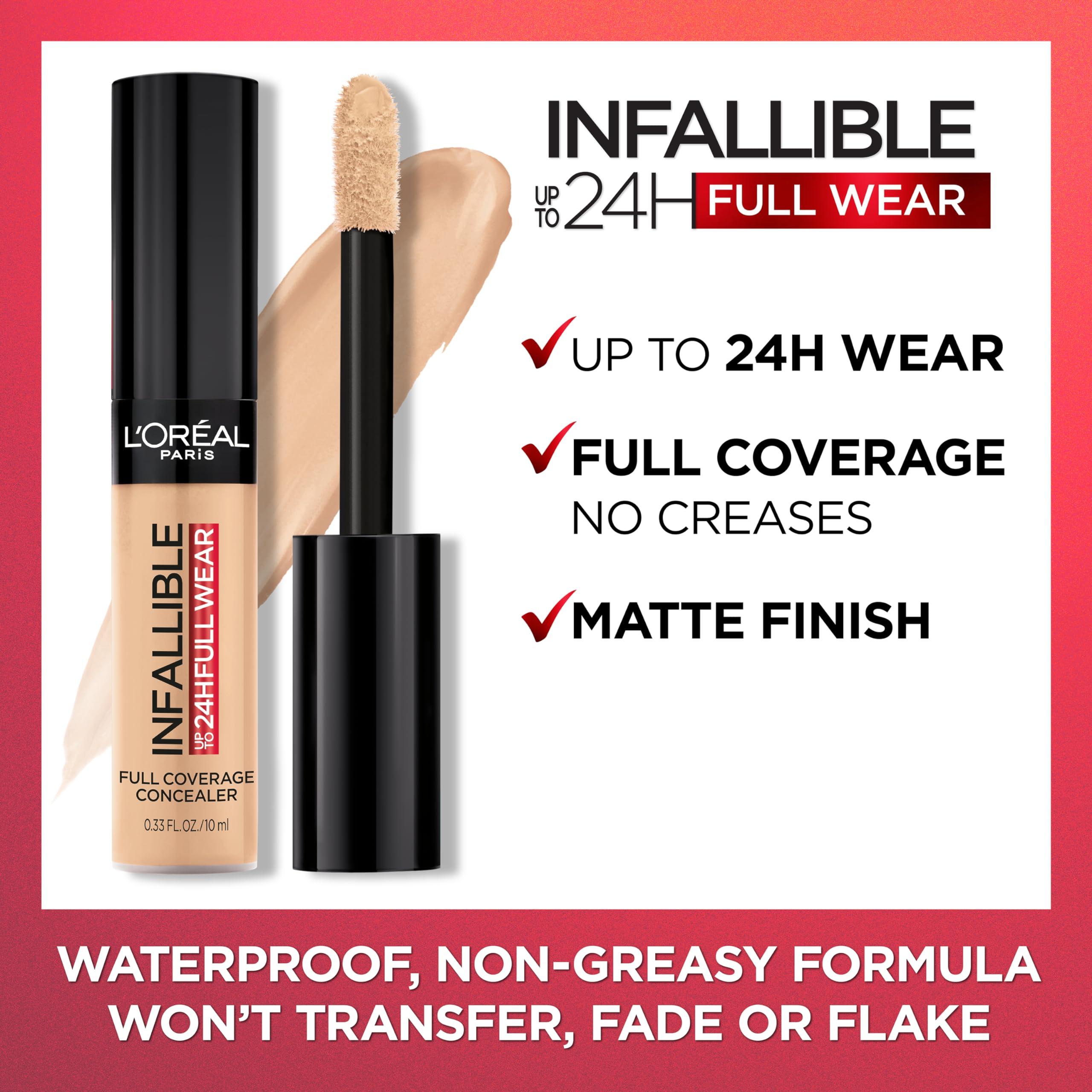 L'Oreal Paris L'Oreal Paris Makeup Infallible Full Wear Waterproof Matte Concealer, Full Coverage, Vanilla, 0.33 fl. oz.