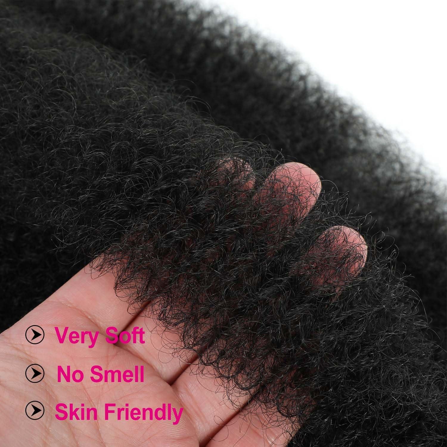 ELAOGI Springy Afro Twist Hair 30 Inch Afro Twist Hair 6Packs Pre Fluffed Marley Twist Braiding Hair Spring Twist Hair for Women (T/BUG#, 30 Inch)