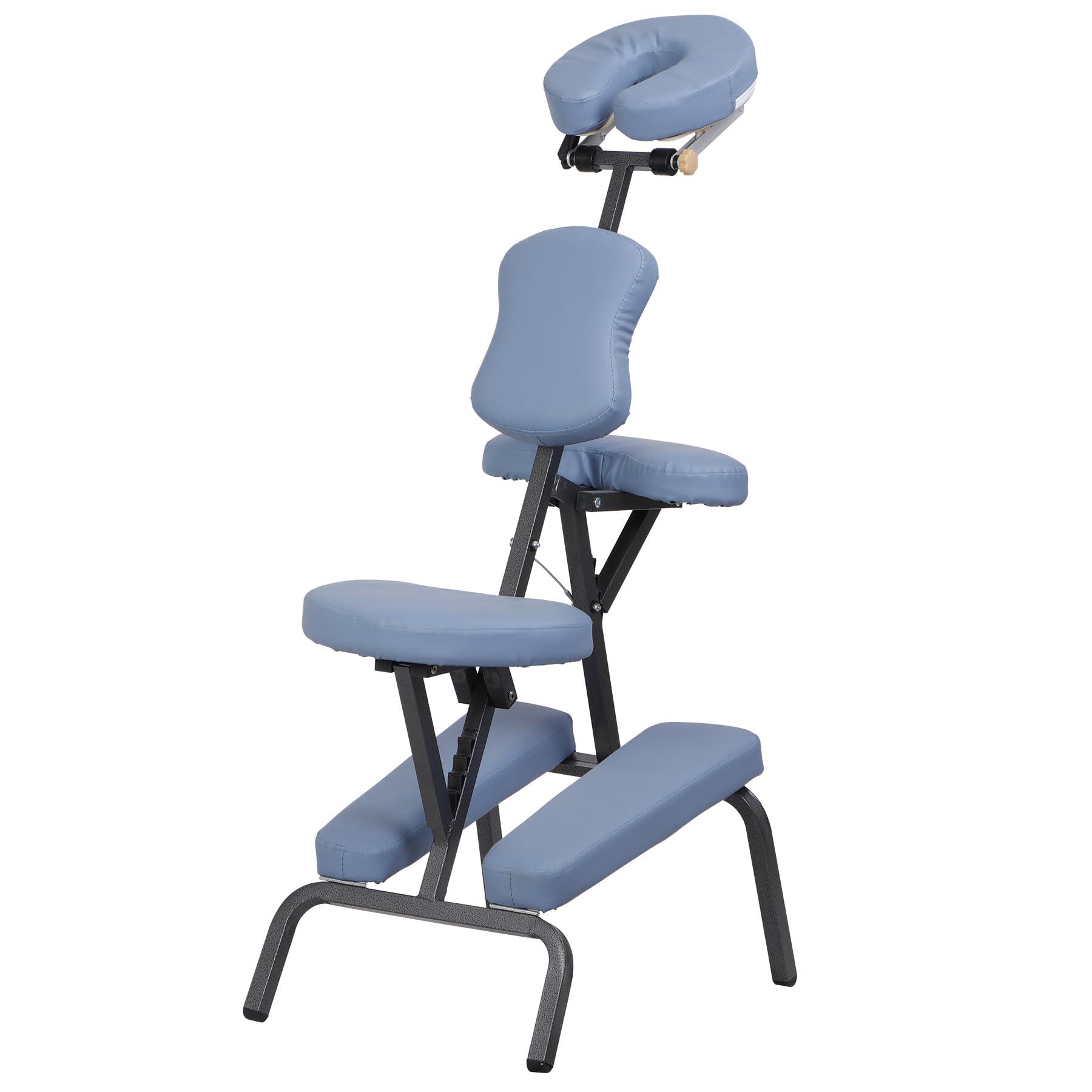 ZENY ZENY Massage Chair Portable, Tattoo Chair, 4 in Thick Foam Therapy Chair, Adjustable Spa Salon Folding Massage Chair with Face Cradle for Client, with Carring Bag