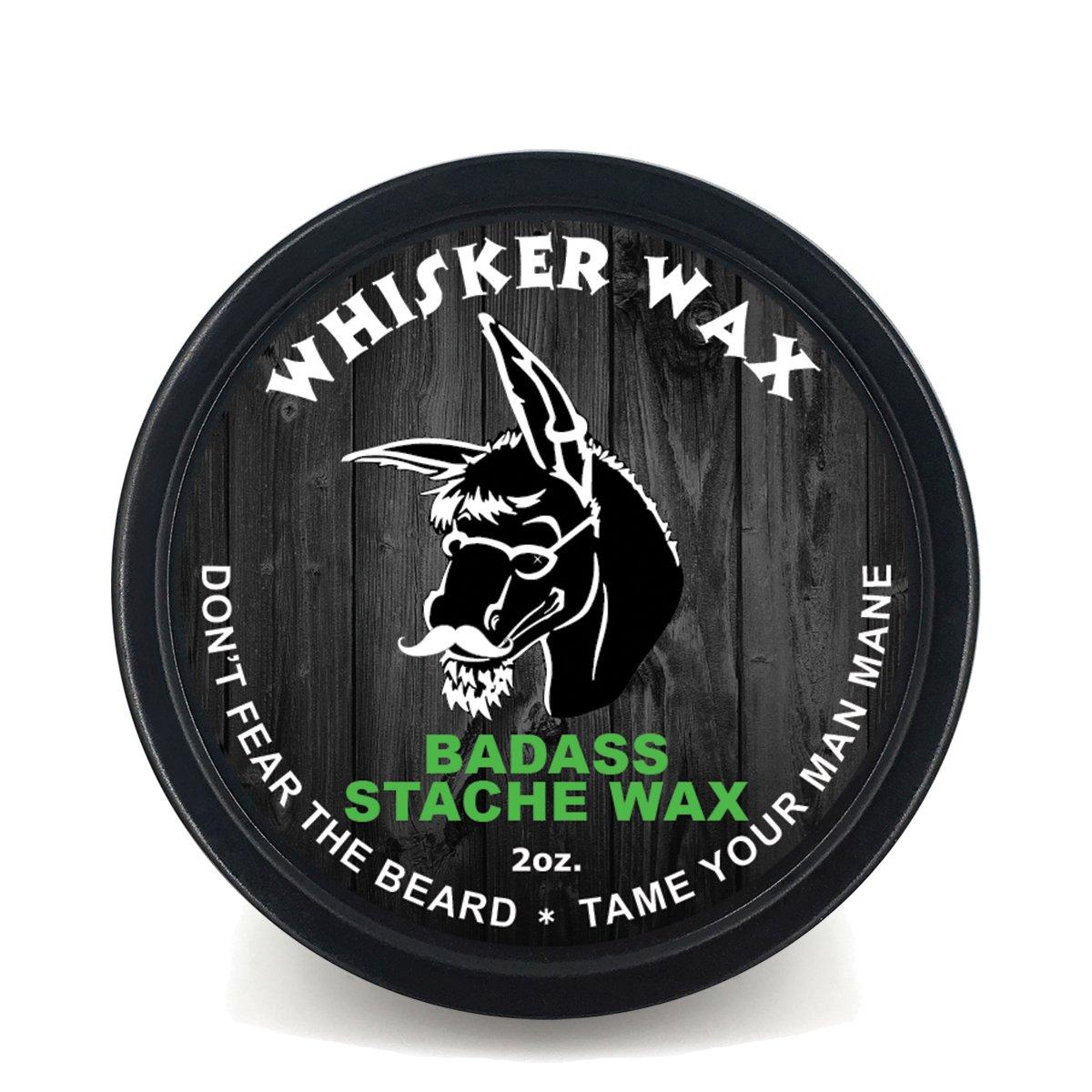 Badass Beard Care Badass Beard Care Mustache Wax For Men, 2 oz - Made with All Natural Butters and Waxes, Medium Hold, Keeps Mustache Looking and Feeling Natural and Soft