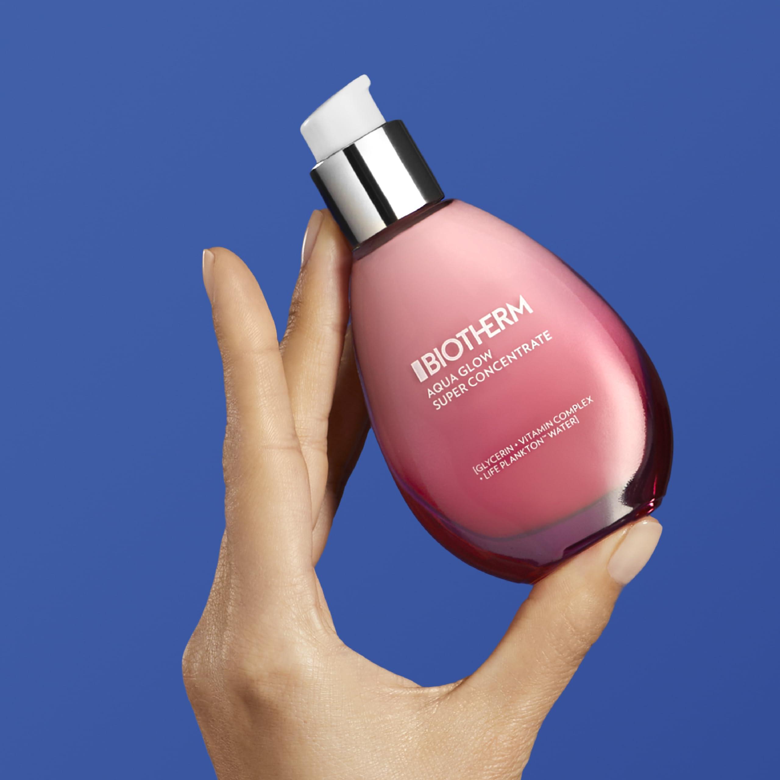 Biotherm Biotherm Aquasource Aqua Glow Super Concentrate, an Illuminating Serum, Face Moisturizer for Normal to Combination Skin with Vitamin C & Biotech Plankton, for Radiant,Glowing Skin, 1.7 Fl. Oz