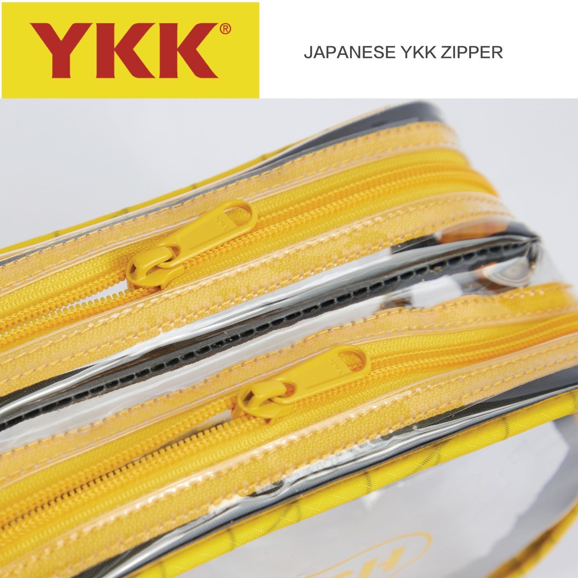 RE ROUGH ENOUGH Rough Enough Clear Toiletry Bag for Men TSA Approved Shaving Kit Cosmetic Organizer Travel Essentials with Dry Wet 2 Compartments Yellow