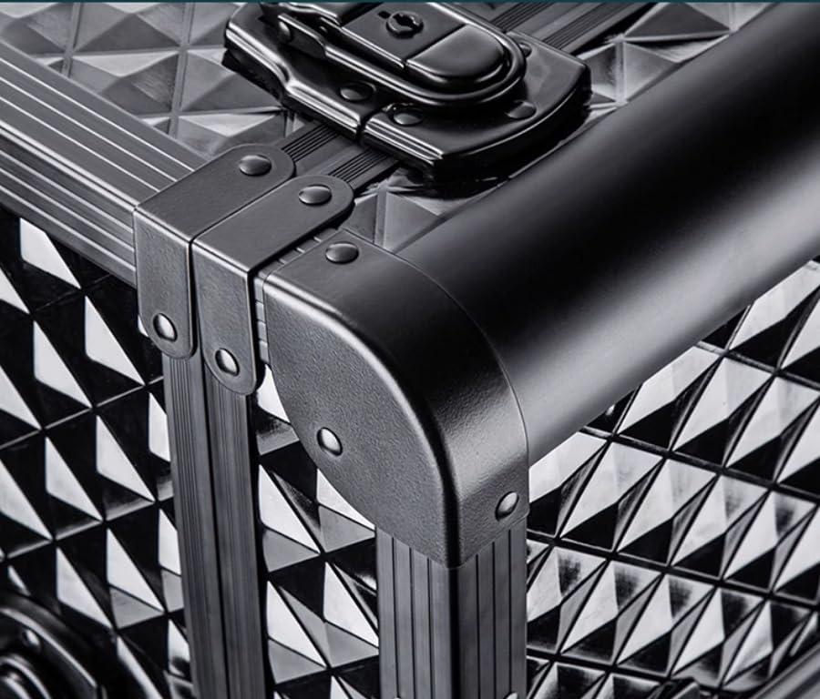 ZWSYQXIU Beauty Salon Trolley Beauty Salon Cart Makeup Case Rolling Beauty Salon Case Cosmetic Storage For Artist Hairdressing Box Travelling Trolley Case With 2 Drawers Salon Trolley Cart Hairdresser Cart Rol