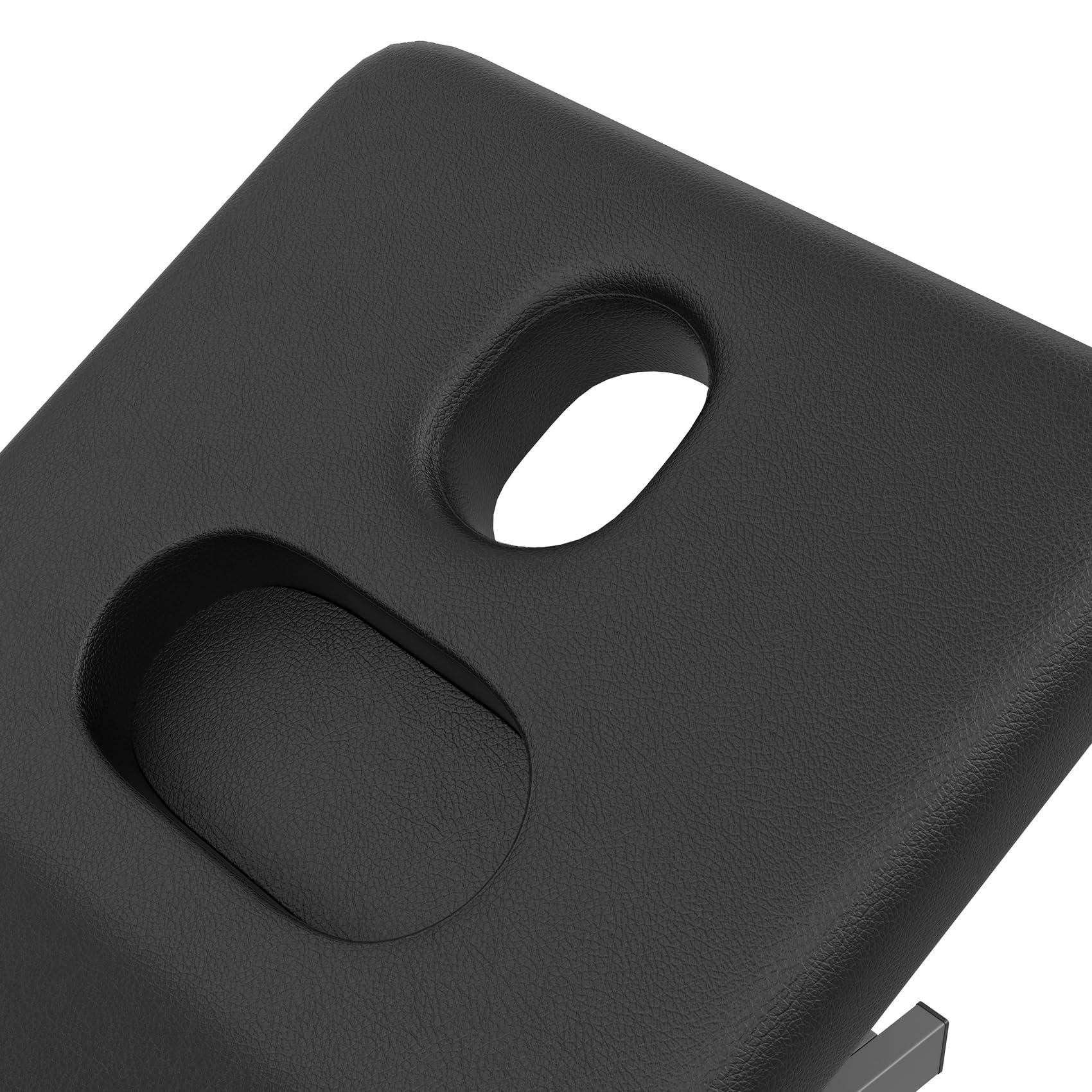 pouseayar pouseayar Heavy Duty Professional Stationary Massage Bed Wide Stationary Massage Table with Backrest for Treatment Table Physical Therapy Table Facial Bed, Metal Frame PU Leather