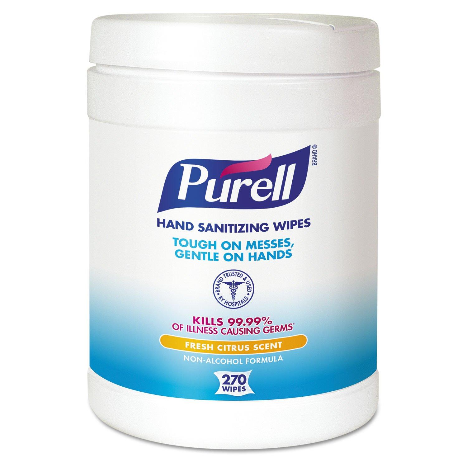 Purell PURELL 911306CT Purell Sanitizing Wipes,270/CT, White
