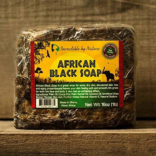 Incredible BY NATURE Incredible BY NATURE African Black Soap - 1lb Raw Organic Soap Face & Body Wash