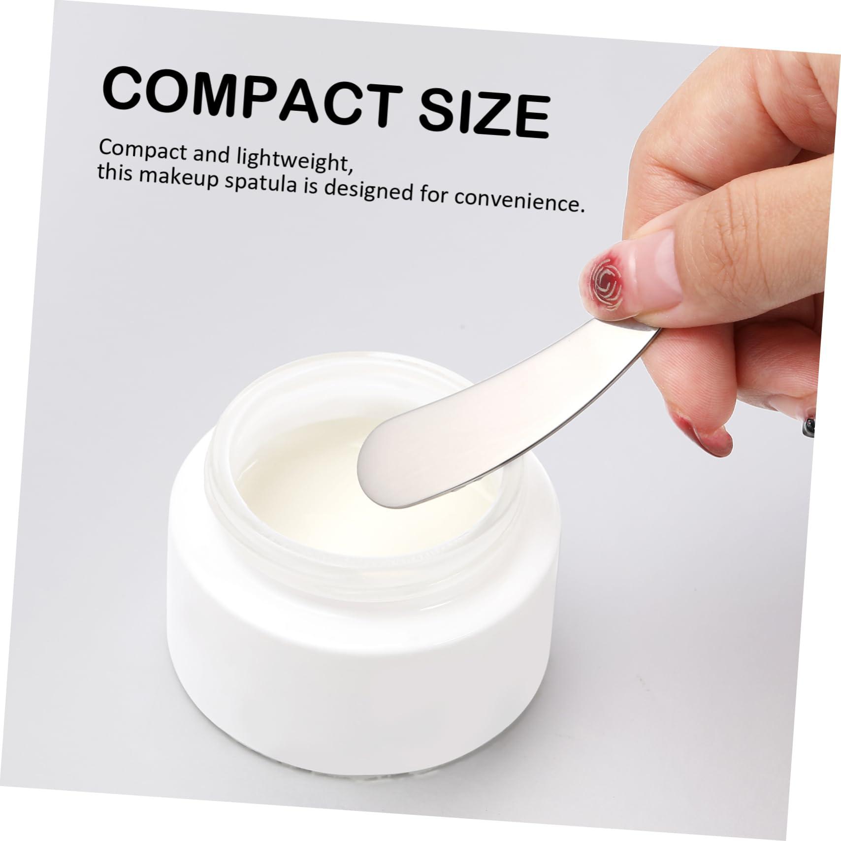 SOESFOUFU SOESFOUFU Stainless Steel Makeup Spatula 2 in 1 Skincare Applicator Eye Cream Spatula Lotion Spatula Reusable Beauty Scoop for Skin Types