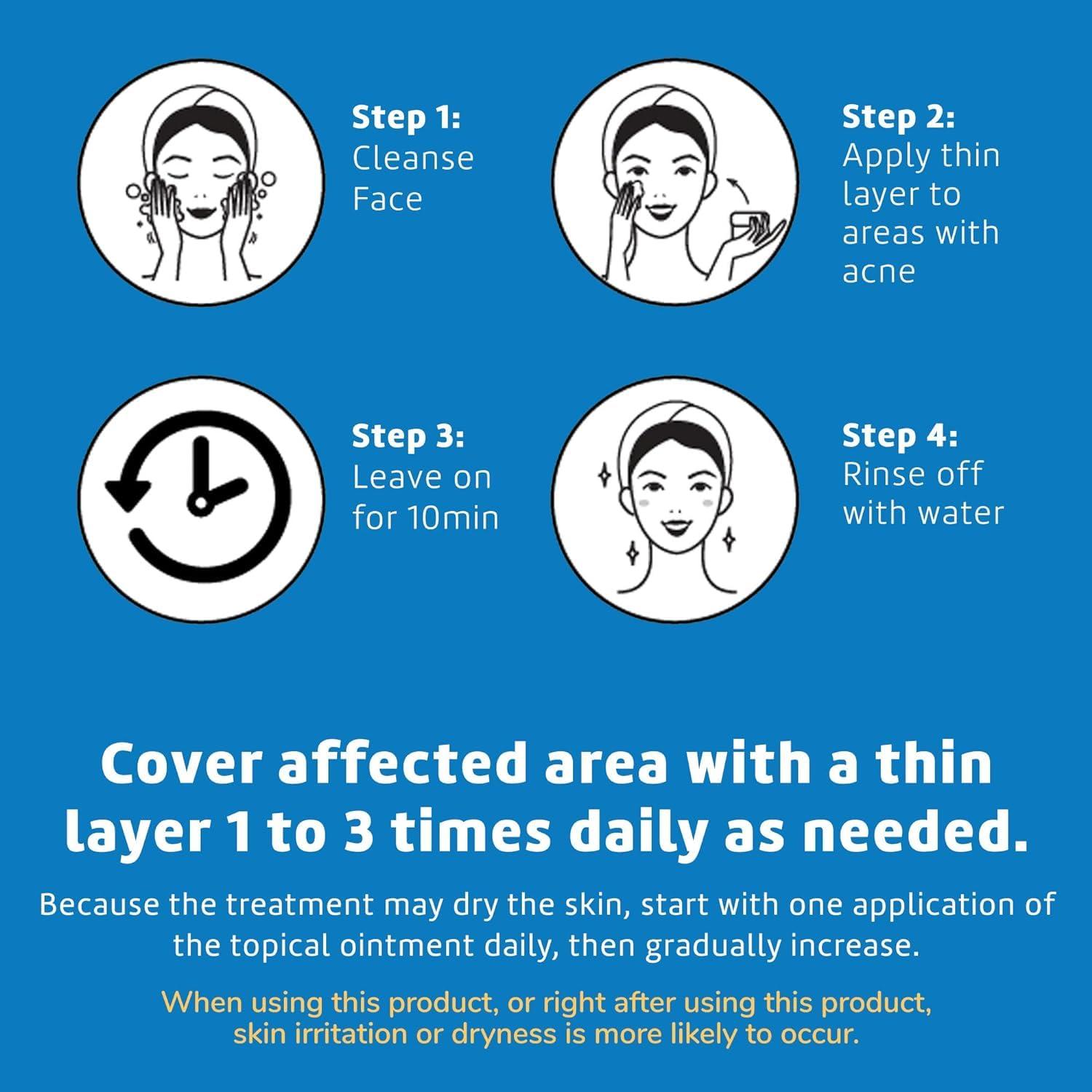 DLC De La Cruz Sulfur Ointment - Cystic Acne Treatment for Face and Body - Daily 10 Min Spot Treatment Mask - Safe and Effective Game Changing Hormonal Acne Treatment that Clears Up Pimples 2.6oz (6 Pack)