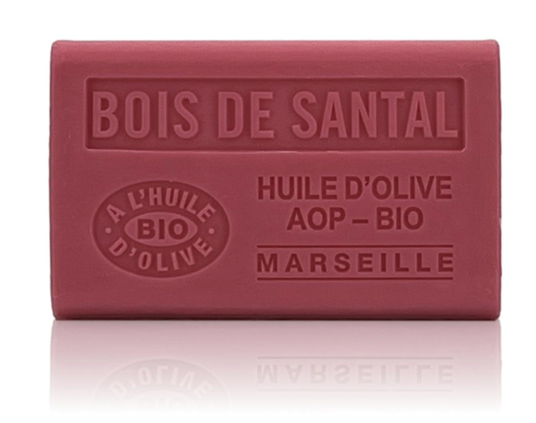 La Maison du Savon de Marseille Scented Organic Shea Butter Soap - 125g - BOIS DE SANTAL (Sandalwood)